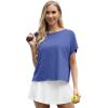 imageGRECERELLE Womens Open Back Workout Tops Backless Athletic Shirts Casual Crop Running Tee Y2k YogaRoyal Blue