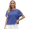 imageGRECERELLE Womens Open Back Workout Tops Backless Athletic Shirts Casual Crop Running Tee Y2k YogaRoyal Blue