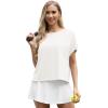 imageGRECERELLE Womens Open Back Workout Tops Backless Athletic Shirts Casual Crop Running Tee Y2k YogaWhite