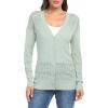 imageGRECERELLE Womens Summer Crochet Cardigans Long Sleeve Lightweight Casual Knit SweatersBean Green