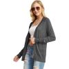 imageGRECERELLE Womens Summer Crochet Cardigans Long Sleeve Lightweight Casual Knit SweatersDark Gray