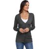 imageGRECERELLE Womens Summer Crochet Cardigans Long Sleeve Lightweight Casual Knit SweatersDark Gray