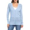 imageGRECERELLE Womens Summer Crochet Cardigans Long Sleeve Lightweight Casual Knit SweatersLight Blue