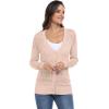 imageGRECERELLE Womens Summer Crochet Cardigans Long Sleeve Lightweight Casual Knit SweatersLight Pink