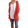 imageGRECERELLE Womens Loose Open Front Long Sleeve Chunky Knit Cable Cardigans Sweater with Pockets32 Pumpkin