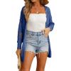 imageGRECERELLE 2025 Women Summer Crochet Boho Long Sleeve Lightweight Oversized Open Front Cardigan Sweaters Kimonos TopsBlue Gray