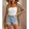 imageGRECERELLE 2025 Women Summer Crochet Boho Long Sleeve Lightweight Oversized Open Front Cardigan Sweaters Kimonos TopsDark Khaki