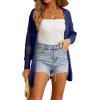 imageGRECERELLE 2025 Women Summer Crochet Boho Long Sleeve Lightweight Oversized Open Front Cardigan Sweaters Kimonos TopsNavy Blue