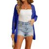 imageGRECERELLE 2025 Women Summer Crochet Boho Long Sleeve Lightweight Oversized Open Front Cardigan Sweaters Kimonos TopsRoyal Blue