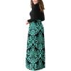 imageGRECERELLE Womens 2024 Maxi Dresses Long Sleeve Casual Long T Shirt Dress Travel Vacation OutfitsFlowers Blue Green