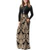 imageGRECERELLE Womens 2024 Maxi Dresses Long Sleeve Casual Long T Shirt Dress Travel Vacation OutfitsFlowers Khaki