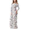 imageGRECERELLE Womens 2024 Maxi Dresses Long Sleeve Casual Long T Shirt Dress Travel Vacation OutfitsWhite Periwinkle