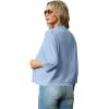 imageGRECERELLE Womens 34 Sleeve Summer Lightweight Knit Cropped Shrugs Cardigan SweaterLight Blue