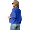 imageGRECERELLE Womens 34 Sleeve Summer Lightweight Knit Cropped Shrugs Cardigan SweaterRoyal Blue