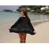 imageGRECERELLE Womens Lightweight Crochet Long Sleeve Loose Casual Open Front Cardigan Drape Sweaters Boho Summer Beach CoverupsAblack