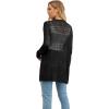 imageGRECERELLE Womens Lightweight Crochet Long Sleeve Loose Casual Open Front Cardigan Drape Sweaters Boho Summer Beach CoverupsAblack