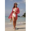 imageGRECERELLE Womens Lightweight Crochet Long Sleeve Loose Casual Open Front Cardigan Drape Sweaters Boho Summer Beach CoverupsOrange Red