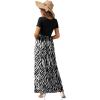 imageGRECERELLE Womens Long Maxi Dresses 2025 Short Sleeve V Neck Casual Summer Button Dress with PocketsBlack Tree Grain