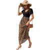 imageGRECERELLE Womens Long Maxi Dresses 2025 Short Sleeve V Neck Casual Summer Button Dress with PocketsKhaki Love