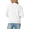 imageGRECERELLE Womens Long Sleeve Lightweight Crewneck Casual Cardigan Sweater S2XL02 White