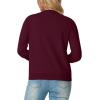 imageGRECERELLE Womens Long Sleeve Lightweight Crewneck Casual Cardigan Sweater S2XLBurgundy