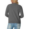 imageGRECERELLE Womens Long Sleeve Lightweight Crewneck Casual Cardigan Sweater S2XLCharcoal