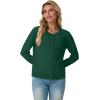 imageGRECERELLE Womens Long Sleeve Lightweight Crewneck Casual Cardigan Sweater S2XLCyan Green