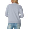 imageGRECERELLE Womens Long Sleeve Lightweight Crewneck Casual Cardigan Sweater S2XLGrey Blue
