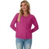 imageGRECERELLE Womens Long Sleeve Lightweight Crewneck Casual Cardigan Sweater S2XLHot Pink