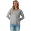 imageGRECERELLE Womens Long Sleeve Lightweight Crewneck Casual Cardigan Sweater S2XLLight Grey