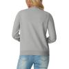 imageGRECERELLE Womens Long Sleeve Lightweight Crewneck Casual Cardigan Sweater S2XLLight Grey