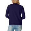 imageGRECERELLE Womens Long Sleeve Lightweight Crewneck Casual Cardigan Sweater S2XLNavy Blue