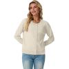imageGRECERELLE Womens Long Sleeve Lightweight Crewneck Casual Cardigan Sweater S2XLOatmeal