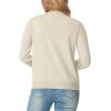imageGRECERELLE Womens Long Sleeve Lightweight Crewneck Casual Cardigan Sweater S2XLOatmeal