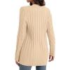 imageGRECERELLE Womens Long Sleeve Loose Knit Cable Open Front Button Down Cardigan Sweater Outerwear Coat with Pockets23beige