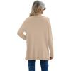 imageGRECERELLE Womens Long Sleeve Open Front Lightweight Casual Business Dressy Cardigan Sweater Fall Winter01 Khaki