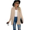 imageGRECERELLE Womens Long Sleeve Open Front Lightweight Casual Business Dressy Cardigan Sweater Fall Winter01 Khaki