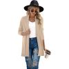imageGRECERELLE Womens Long Sleeve Open Front Lightweight Casual Business Dressy Cardigan Sweater Fall Winter01 Khaki