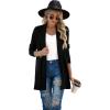 imageGRECERELLE Womens Long Sleeve Open Front Lightweight Casual Business Dressy Cardigan Sweater Fall Winter02 Black