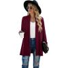 imageGRECERELLE Womens Long Sleeve Open Front Lightweight Casual Business Dressy Cardigan Sweater Fall Winter03 Wine Red