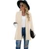 imageGRECERELLE Womens Long Sleeve Open Front Lightweight Casual Business Dressy Cardigan Sweater Fall WinterApricot