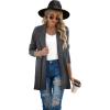 imageGRECERELLE Womens Long Sleeve Open Front Lightweight Casual Business Dressy Cardigan Sweater Fall WinterCarbon Grey