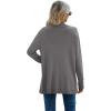 imageGRECERELLE Womens Long Sleeve Open Front Lightweight Casual Business Dressy Cardigan Sweater Fall WinterDark Gray