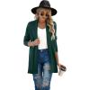 imageGRECERELLE Womens Long Sleeve Open Front Lightweight Casual Business Dressy Cardigan Sweater Fall WinterDark Green