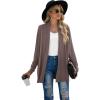 imageGRECERELLE Womens Long Sleeve Open Front Lightweight Casual Business Dressy Cardigan Sweater Fall WinterDark Khaki