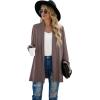 imageGRECERELLE Womens Long Sleeve Open Front Lightweight Casual Business Dressy Cardigan Sweater Fall WinterDark Khaki