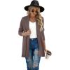 imageGRECERELLE Womens Long Sleeve Open Front Lightweight Casual Business Dressy Cardigan Sweater Fall WinterDark Khaki