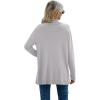 imageGRECERELLE Womens Long Sleeve Open Front Lightweight Casual Business Dressy Cardigan Sweater Fall WinterGrey White