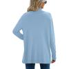 imageGRECERELLE Womens Long Sleeve Open Front Lightweight Casual Business Dressy Cardigan Sweater Fall WinterLight Blue