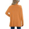 imageGRECERELLE Womens Long Sleeve Open Front Lightweight Casual Business Dressy Cardigan Sweater Fall WinterLight Orange